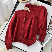 Демисезонный свитер, универсальная булавка, кардиган, в западном стиле, свободный крой