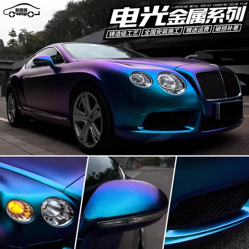 Электрический светло -голубой автомобиль персонаж пленка Shenzhen Dumpy Powder Ora R1 Стилка боевая пленка, полная пленки фиолетового молока
