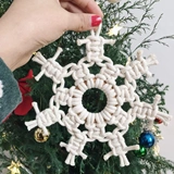 Yiyu Seno Macrame Снежколейк Рождественская елка Украшение