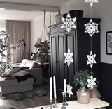 Yiyu Seno Macrame Снежколейк Рождественская елка Украшение