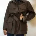 2018 mùa xuân mới Dongdaemun retro ve áo đẹp trai vành đai thắt lưng PU da áo khoác dài áo khoác nữ Quần áo da