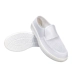 Sạch giày chống tĩnh mềm đáy dày da màu xanh và trắng bốn lỗ lưới thở Canvas giày làm việc sạch sẽ dành cho nam giới và phụ nữ 