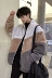Áo khoác cotton cotton mùa đông phong cách Hong Kong cộng với áo khoác da cừu dày nhung xu hướng phiên bản Hàn Quốc áo khoác cotton sang trọng dành cho cặp đôi - Trang phục Couple