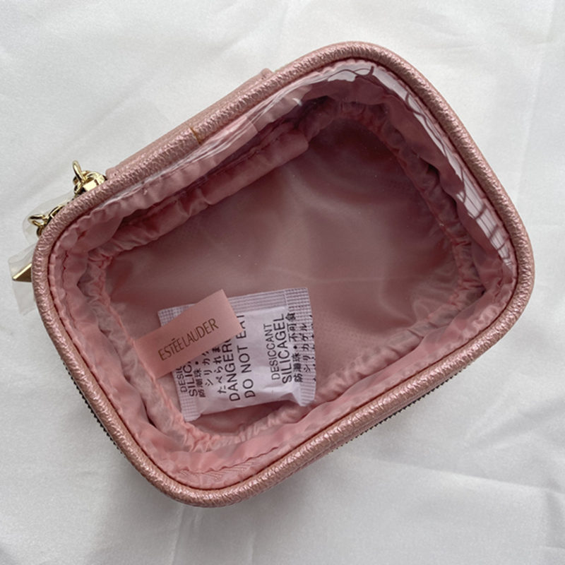 No refund, no change! New Estee Lauder Small Mini Cosmetic Brush Bag Mini Brush Bag Storage Bag Transparent Portable