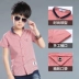 Trai Ngắn Tay Áo Mùa Hè Hàn Quốc Trẻ Em 8 Cậu Bé Lớn Cotton Shirt 10 Cậu Bé Nửa Tay Áo Top 12-15 Năm