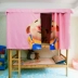 ký túc xá sinh viên rèm cửa Pig nghệ thuật phim hoạt hình dễ thương nhỏ tươi giường tầng dây DIY công chúa màu hồng vỏ giường - Bed Skirts & Valances