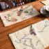 Trung Quốc placemat vải in bảng cách nhiệt pad bát mat coaster bảo vệ trang trí hoa chim bộ đồ ăn pad tấm pad khăn trải bàn dưới kính Khăn trải bàn