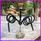 Арабская вода табачная бар ktv Средний двойной кубик классический цинк сплав с сплавным дымом Полный комплект кальяна Шиша