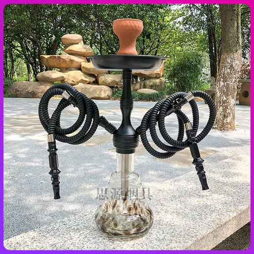 Арабская вода табачная бар ktv Средний двойной кубик классический цинк сплав с сплавным дымом Полный комплект кальяна Шиша