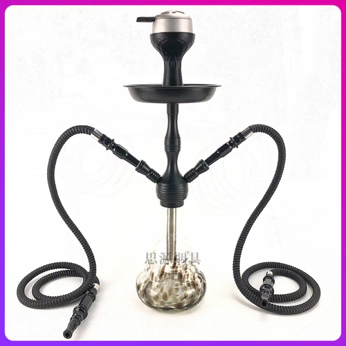 Арабская вода табачная бар ktv Средний двойной кубик классический цинк сплав с сплавным дымом Полный комплект кальяна Шиша