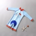 Áo tắm cho trẻ em Boy Boy Siamese Kem chống nắng Em bé Trẻ em Trẻ em Áo dài Dễ thương Cá bé Áo tắm - Bộ đồ bơi của Kid