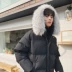Áo khoác cotton nam ngắn trùm đầu áo lông thú cổ áo phiên bản Hàn Quốc của xu hướng áo khoác mùa đông cotton quần áo dịch vụ bánh mì mùa đông Bông