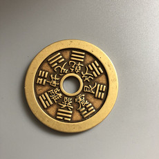 Амулет в виде старинной монеты 仿古花钱厌胜钱山鬼花钱山鬼雷公八卦花钱镇宅驱邪风水特价包邮