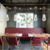 Nordic Lounge Bar cafe boong sofa mạng tùy chỉnh đơn giản đôi màu đỏ câu lạc bộ sách sofa nhà hàng món tráng miệng - Ghế sô pha ghế bành thư giãn Ghế sô pha