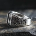 S925 sterling bạc nhẫn trống hỗ trợ mới hình tròn rồng vuông mẫu bạc trang trí mở tùy chỉnh cặp đôi khảm ngọc lam - Nhẫn