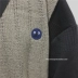 Hàn quốc phiên bản của nam giới và phụ nữ không thường xuyên tương phản màu khâu thêu V-Cổ tay đan vest vest hoang dã mùa thu và mùa đông áo len triều