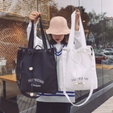 Вместительный и большой шоппер, демисезонная сумка для телефона, брендовая сумка на одно плечо, в корейском стиле