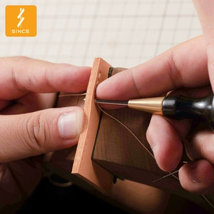 Поскольку кожаное искусство ручной инструмент кожаный инструмент DIY Инструмент кожа Awl Meporting Method Метод конусная ручка японского стиля Diamond Cone Perforated