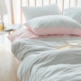 Cotton kiểu Nhật đơn giản cotton Bọ Cạp bốn mảnh cotton sọc chăn trải giường 笠 1,8 m đôi Bắc Âu - Bộ đồ giường bốn mảnh chăn ga tencel