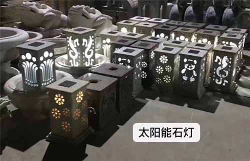 Гранитный цельный каменный солнечный скульптура внутренний двор фонарь фонарь ландшафт