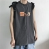 Vest nam thương hiệu mùa hè mặc vest thả lỏng xu hướng vai không vai sinh viên Dragon Ball in áo thun không tay - Dệt kim Vest Dệt kim Vest