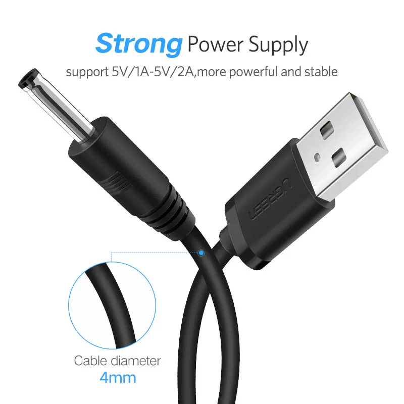 Уруген кабель питания USB к DC 5V 3.5мм гнездо для USB-хаба вентилятор
