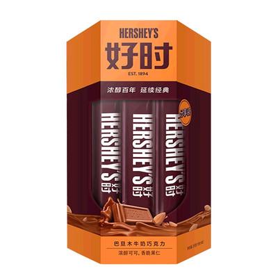 [好时巴旦木牛奶巧克力210克(15克*14)/盒]