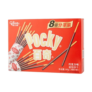 Печенье Glico Pocky с шоколадным декором, упаковка для совместного использования, 140 г/коробка