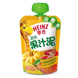 Сок-пюре Heinz Овощной 2+2 (яблоко, персик, кукуруза и тыква) 120г/пакет