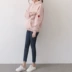 Quần áo thu đông 2018 mới dành cho bà bầu thời trang Hàn Quốc cộng với áo nhung thêu trùm đầu phiên bản rộng kích thước lớn cho bà bầu áo len mùa xuân đầm bầu cao cấp Áo thai sản