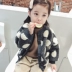 Quần áo trẻ em nữ phiên bản Hàn Quốc 2018 mới áo khoác chấm lớn trẻ em nam và nữ áo khoác cho bé mùa thu và áo công chúa mùa đông áo khoác lông cho bé gái Áo khoác