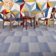 sọc Gradient PVC thảm gạch mosaic tối giản hiện đại văn phòng văn phòng thảm cửa hàng quần áo phòng cách âm - Thảm