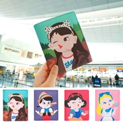 Phim hoạt hình Passport Bìa Outbound Ticket Passport Gói Dễ Thương Hàn Quốc Hộ Chiếu Chủ Multi-Chức Năng ID Túi