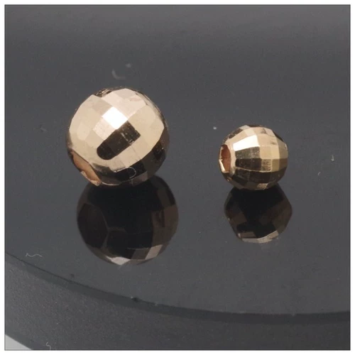 Бусины, бусы, браслет с одной бусиной, золото 750 пробы, 6mm
