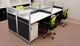 Thanh Đảo văn phòng nội thất kết hợp phân vùng màn hình 4 người bàn máy tính Đơn giản hiện đại tấm bàn nhân viên hai người ghế văn phòng giá rẻ Nội thất văn phòng
