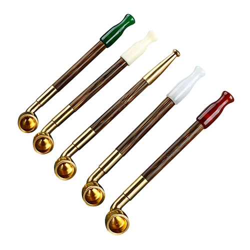 Мужская старомодная ретро медная курительная трубка ручной работы, подарок на день рождения