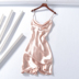 Slim Connaught Châu Âu và Hoa Kỳ sexy dress nữ giả silk slim backless Một từ ăn mặc buổi tối ăn mặc 0.17XH3621 váy đầm