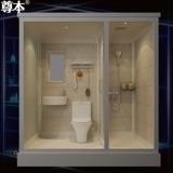 Общая душевая комната, общая ванная комната, сухой и влажный разделение в ванной Весль в ванной, сельская местность простые туалет
