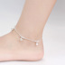 925 sterling silver vòng chân nữ cảm giác của tình yêu Hàn Quốc phiên bản của các đơn giản chuông stars bạc trang sức retro sợi dây màu đỏ sinh viên Sen Vòng chân