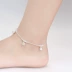 925 sterling silver vòng chân nữ cảm giác của tình yêu Hàn Quốc phiên bản của các đơn giản chuông stars bạc trang sức retro sợi dây màu đỏ sinh viên Sen vòng chân phong cách tây âu Vòng chân