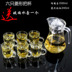 Hộ gia đình công suất lớn thủy tinh chai nước lạnh jug tea cup set với chịu nhiệt dày tie nồi bia mug cup Tách