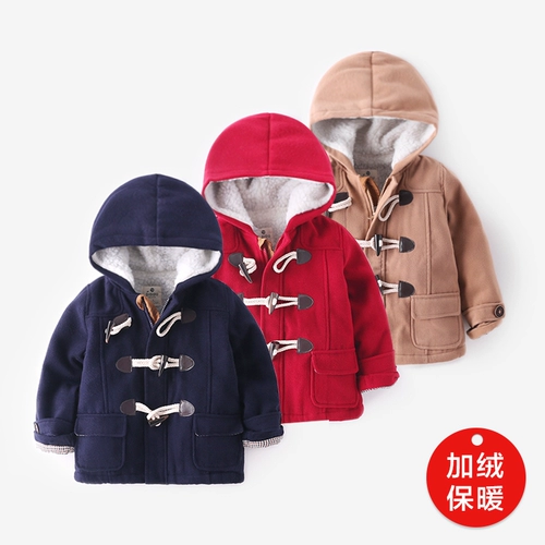 Демисезонный пуховик, флисовое детское шерстяное пальто для мальчиков, куртка с капюшоном, 2019 года, детская одежда