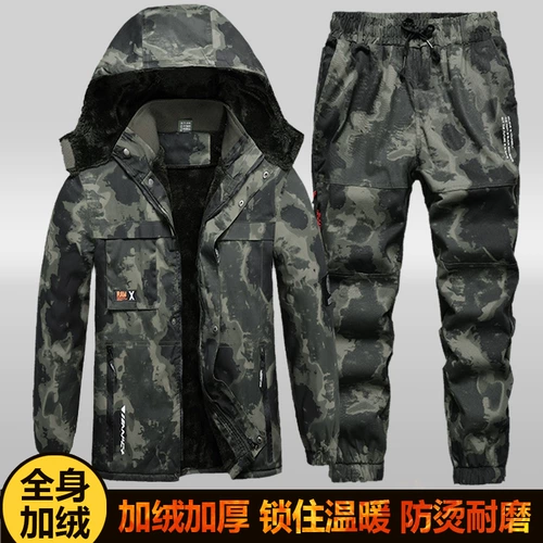 Зимняя эластичная хлопковая утепленная камуфляжная дорожная удерживающая тепло куртка для работы, защита от ожогов