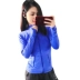 2017 mùa thu và mùa đông mới slim jacket nữ stretch yoga quần áo tập thể dục chạy áo khoác thể thao dài tay áo