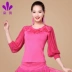 Mùa xuân và mùa thu Square Dance Trang phục Áo dài Tay áo lưới Lantern Lantern Ballroom Latin Dance Dress Nữ Dancing Quần áo Ren - Khiêu vũ / Thể dục nhịp điệu / Thể dục dụng cụ váy nhảy cha cha Khiêu vũ / Thể dục nhịp điệu / Thể dục dụng cụ