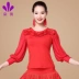 Mùa xuân và mùa thu Square Dance Trang phục Áo dài Tay áo lưới Lantern Lantern Ballroom Latin Dance Dress Nữ Dancing Quần áo Ren - Khiêu vũ / Thể dục nhịp điệu / Thể dục dụng cụ váy nhảy cha cha Khiêu vũ / Thể dục nhịp điệu / Thể dục dụng cụ