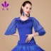 Mùa xuân và mùa thu Square Dance Trang phục Áo dài Tay áo lưới Lantern Lantern Ballroom Latin Dance Dress Nữ Dancing Quần áo Ren - Khiêu vũ / Thể dục nhịp điệu / Thể dục dụng cụ váy nhảy cha cha Khiêu vũ / Thể dục nhịp điệu / Thể dục dụng cụ