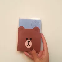 Hongren cô gái tùy chỉnh Hàn Quốc dòng gấu Nâu dễ thương tài liệu giữ hộ chiếu bộ giới hạn thời gian tại chỗ khuyến mãi túi đựng giấy tờ xe