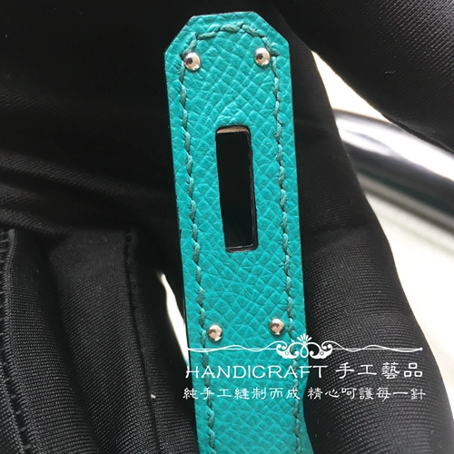 VIP -директор Pure Handmade Epsom Palm Palm Hut Kelly Pack 28 см Peacock Blue 7f