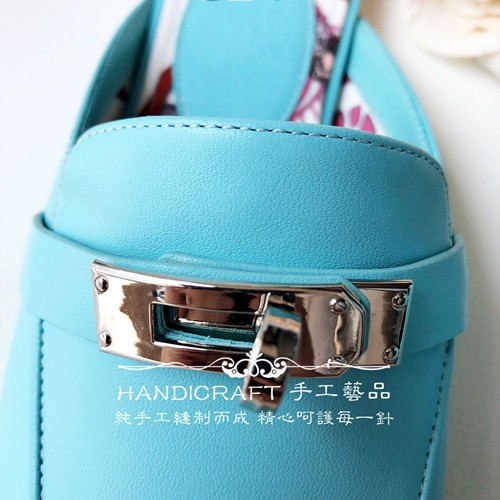 H Семейство Келли Бакл Полу -Слипперс Свифт Свифт Пинпу Мюллер обувь черный чистый белый золотисто -коричневый макарон синий